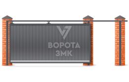 Ворота автоматические 2250×2800 на забор с пультом ЗМК-7288