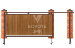 Автоматические ворота 2250×2550 для частного дома ЗМК-7242