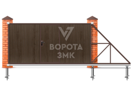 Автоматические ворота 2200×2500 на участок ЗМК-7235