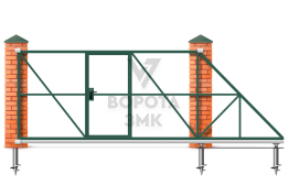 Ворота откатные 1750×2000 Ролтэк ЗМК-7052