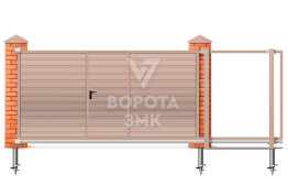 Ворота раздвижные 1750×2000 ЗМК-6912