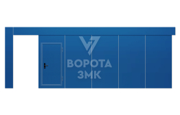 Ворота откатные противопожарные 4500×4500 ЗМК-4689