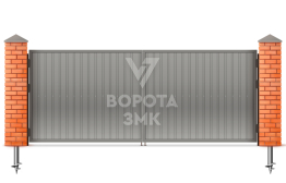 Гаражные ворота из профнастила 1750×3000 ЗМК-5203