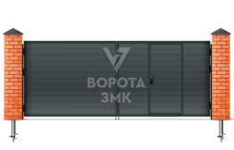 Ворота металлические распашные дачные 2750×1750 ЗМК-5093