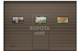 Противопожарные секционные ворота EI-60 с калиткой 3000×3000 ЗМК-3698