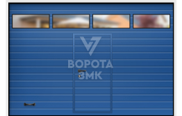 Ворота 2500×2250 с окнами ЗМК-3388