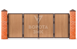 Ворота распашные книжка 2250×2250 ЗМК-2076